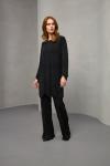 Silver Taş Detaylı Yaprak Desenli Vorteks Viskon Kumaş İkili Takım